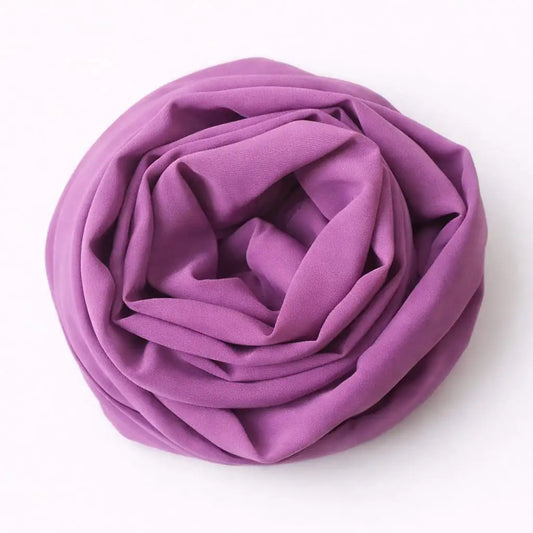 Light purple Marjeena premium jersey hijab, soft and comfortable scarf with elegant drape, perfect for everyday wear.