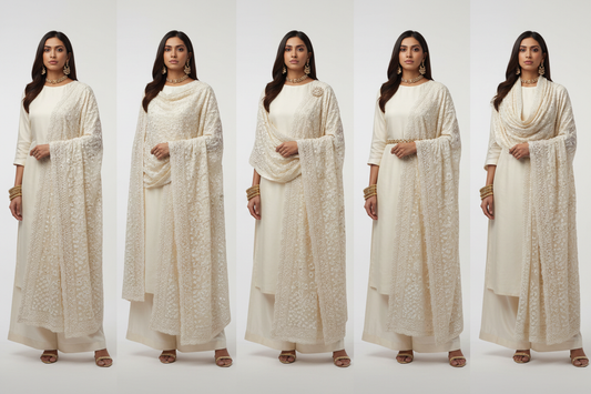 How to Style a Lucknowi Dupatta — 5 Ways to Elevate Any Outfit