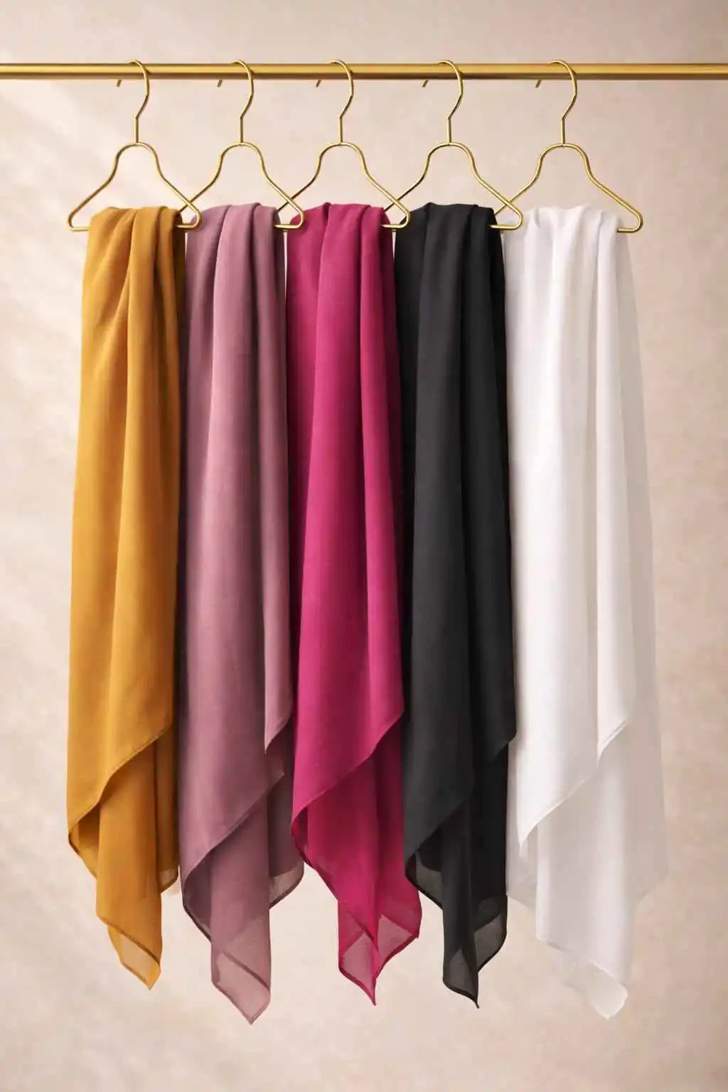 Marjeena Georgette Hijab Scarf made of soft fabric, perfect for daily wear, showcasing a lightweight and comfortable hijab style.