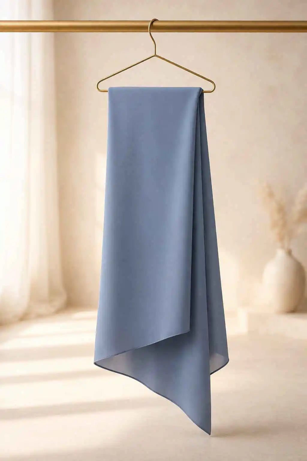 Marjeena grey premium jersey hijab, soft and comfortable scarf made of high-quality fabric, styled for modest fashion.