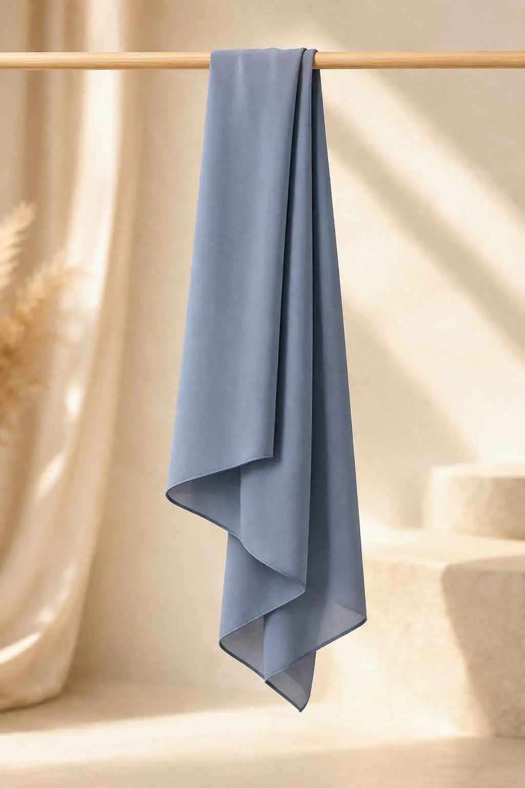 Grey Marjeena Premium Jersey Hijab, soft and comfortable scarf, stylish and versatile for everyday wear.