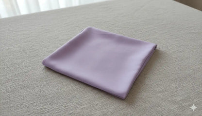 Marjeena Lavender Premium Jersey Hijab draped on a mannequin, showcasing soft, lightweight fabric and elegant design.