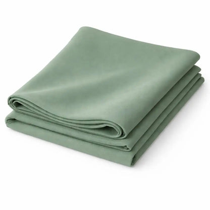 Marjeena olive green premium jersey hijab draped on a mannequin, showcasing soft, comfortable fabric and elegant style.